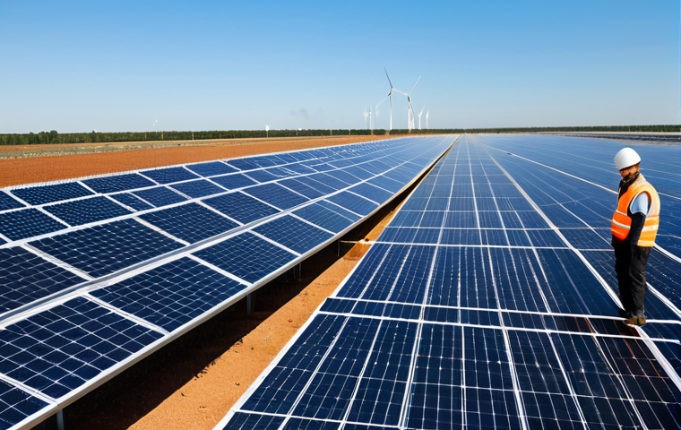 **

"A modern solar power plant with AI-controlled solar panels optimizing sunlight capture, professional photograph, clear sky, environmentally friendly, fully clothed engineers in appropriate attire monitoring the system, perfect anatomy, correct proportions, natural pose, safe for work, appropriate content, professional, modest, family-friendly."

**