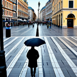 AI로 강화된 얼굴 인식 기술 - Secure Public Space**
"A bustling city square with people walking around, fully clothed, appropriat...