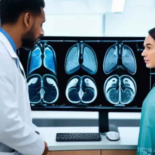 Home 20 AI가 바꾼 의료 산업의 현재와 미래 - **Prompt:** A diverse group of doctors, dressed in clean, professional medical attire, consulting wi...