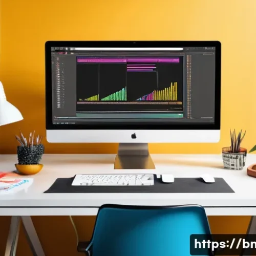 Home 32 인공지능 이미지 생성 툴 비교 - A professional graphic designer's modern workspace featuring a high-end computer running Stable Diff...